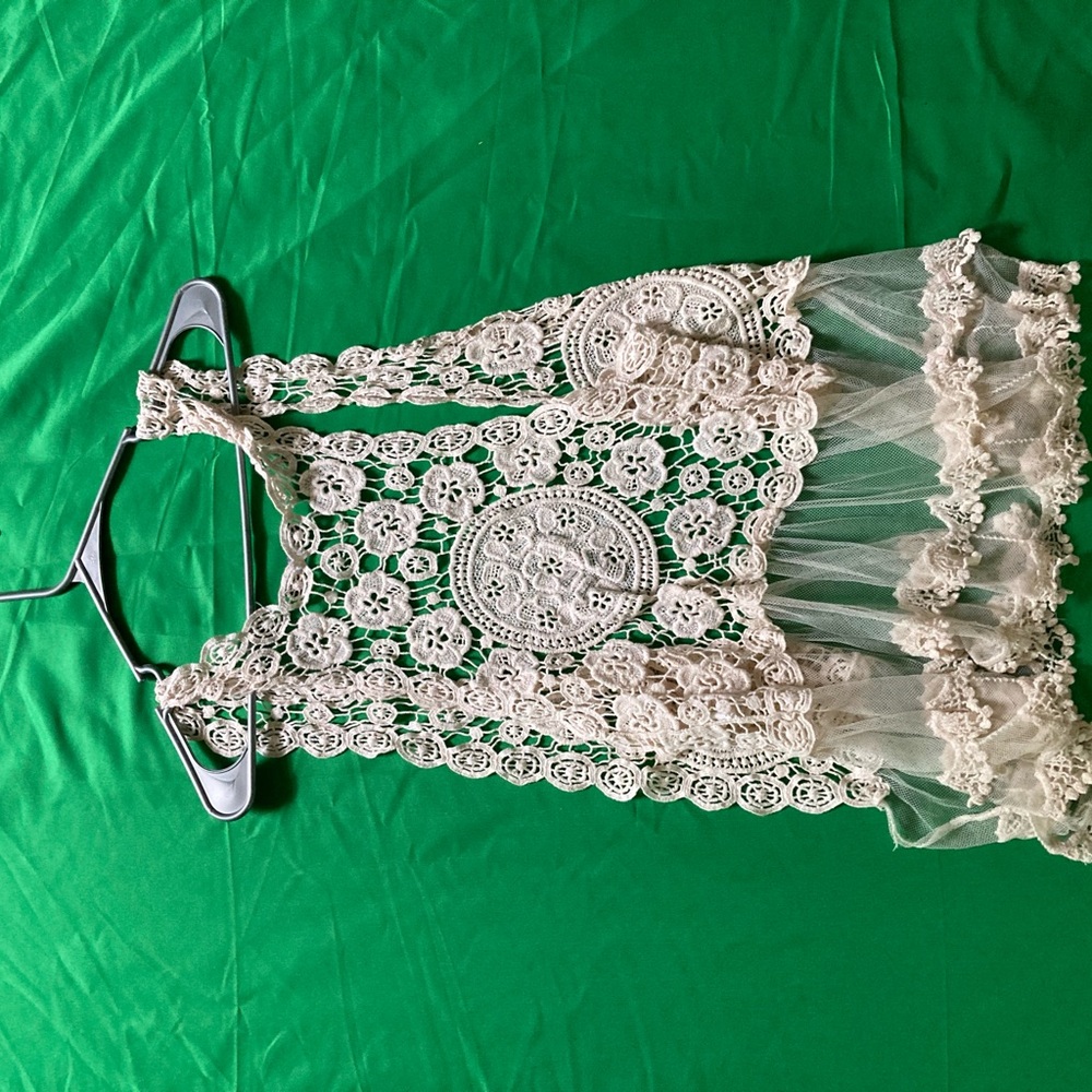 Origami Cream Lace Crochet Camisole